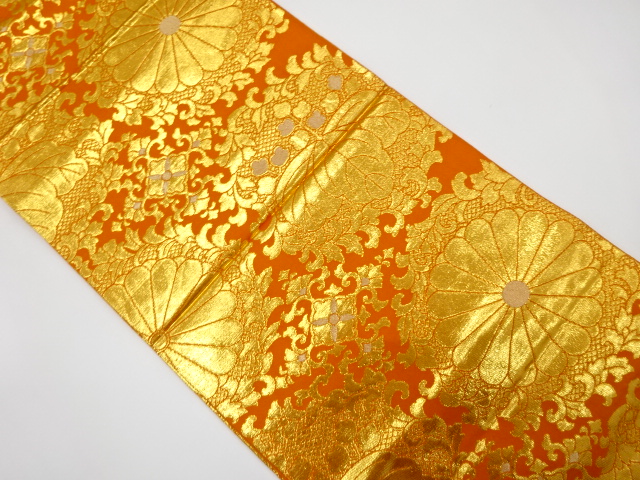JAPANESE FUKURO OBI / WOVEN KIKU